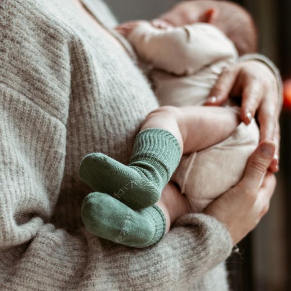 KipKep Blijf Sokken Newborn - Off White