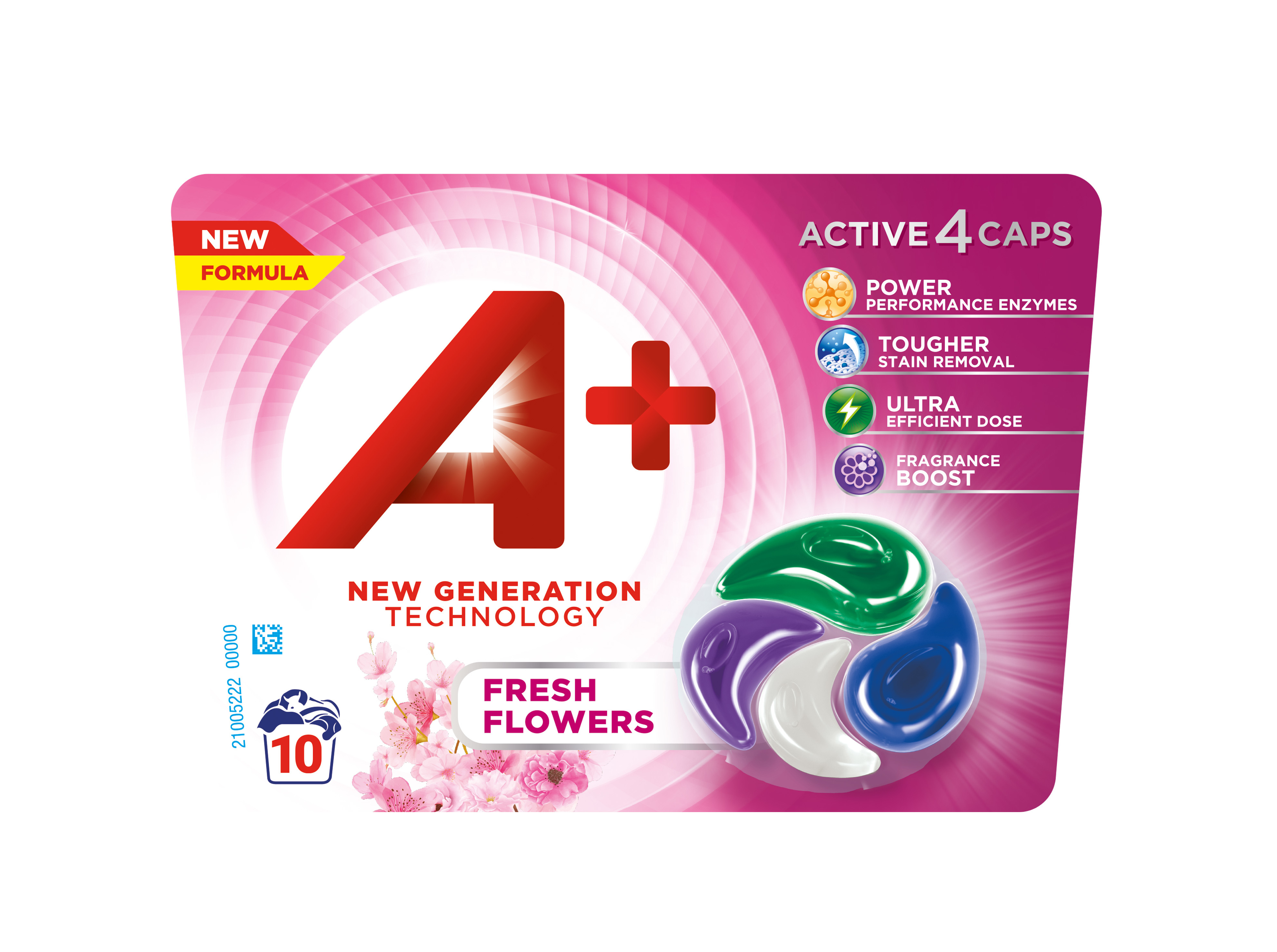 DETERGENTE ROUPA MÁQUINA CÁPSULAS A  FRESH FLOWERS 10DOSES