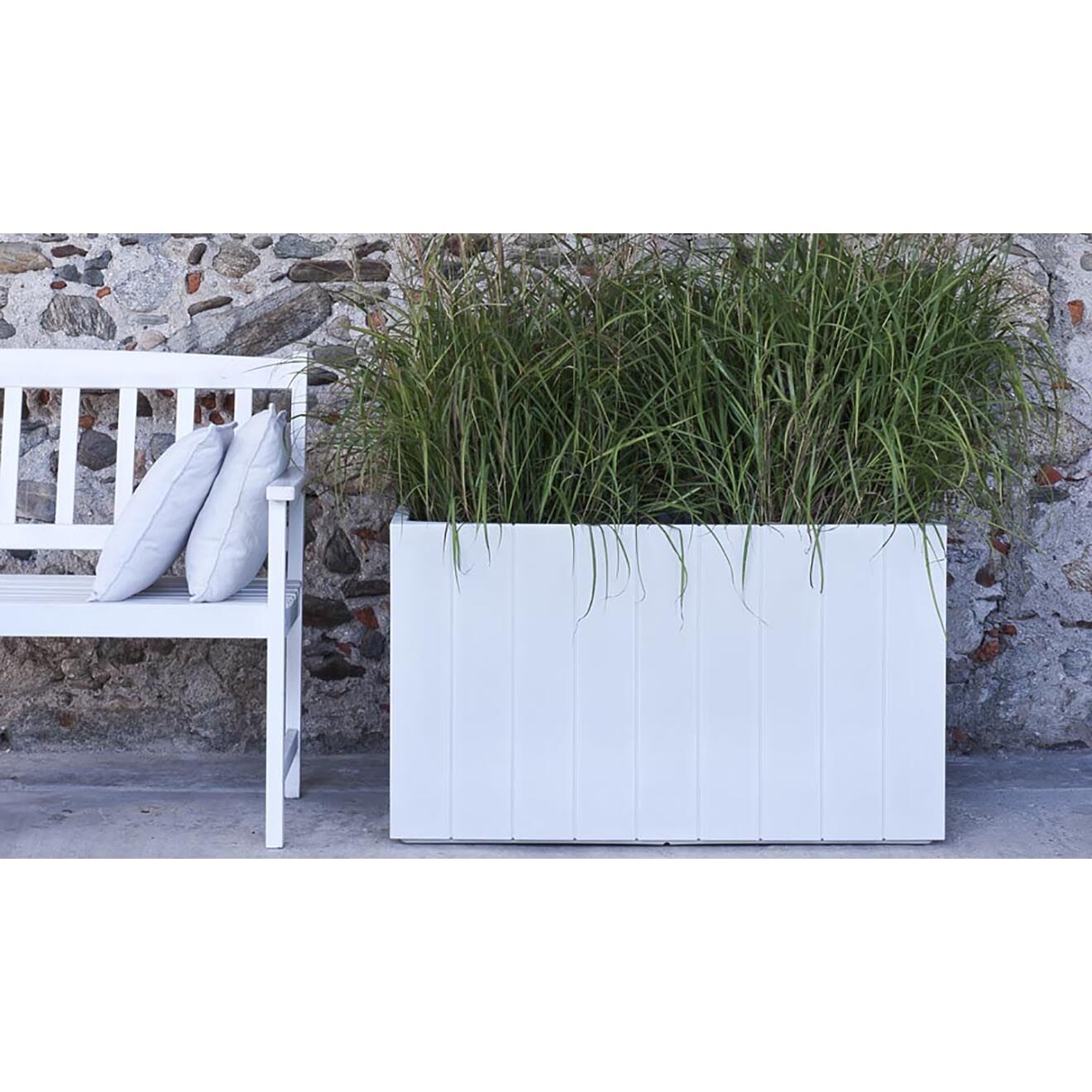 Serralunga Jardinière Design par Raffaella Mangiarotti blanche - 100x60x45 cm