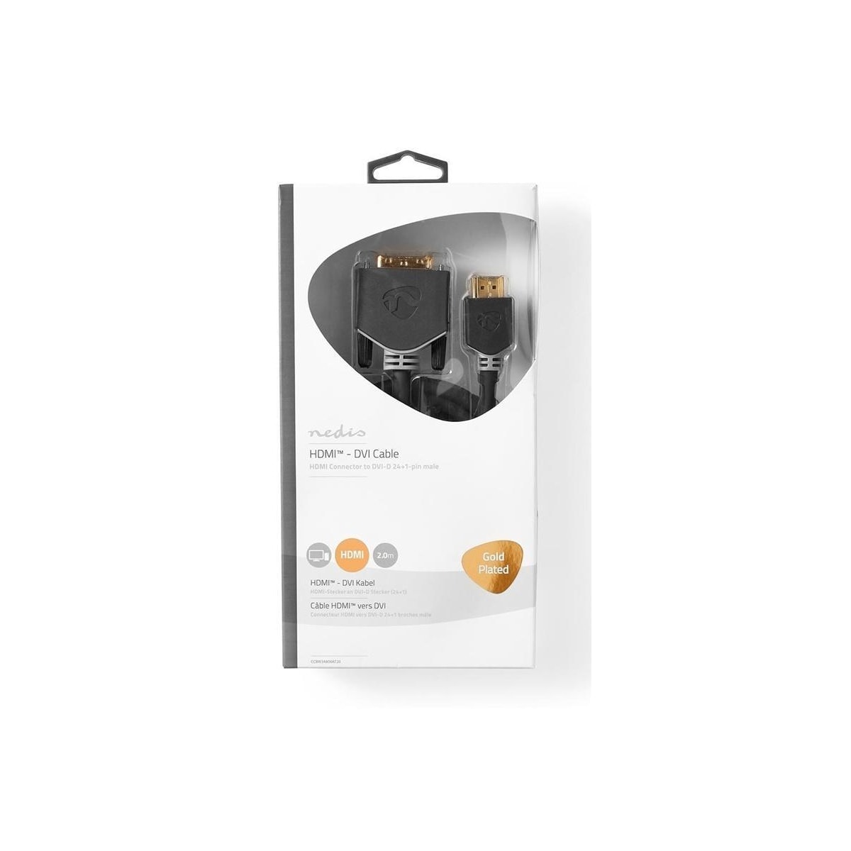 HDMI - DVI-kabel | HDMIâ„¢-kontakt - DVI-D 24 + 1-pinners, hann | 2,0 m | Antrasit