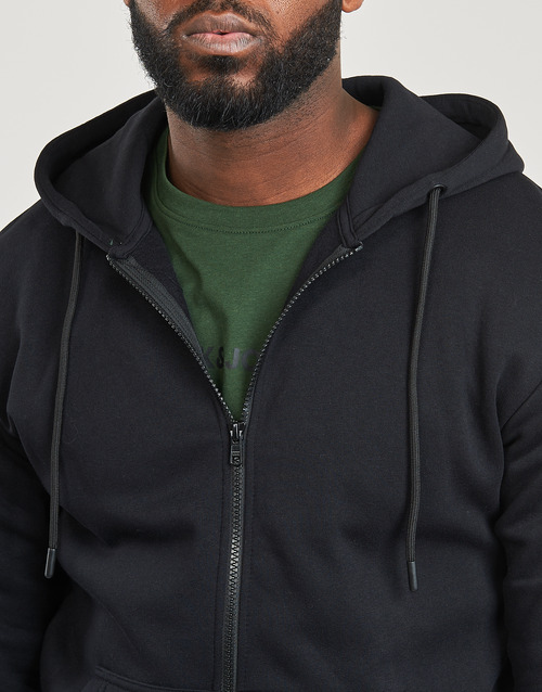 Jack & Jones - JJEBRADLEY SWEAT ZIP HOOD - Noir