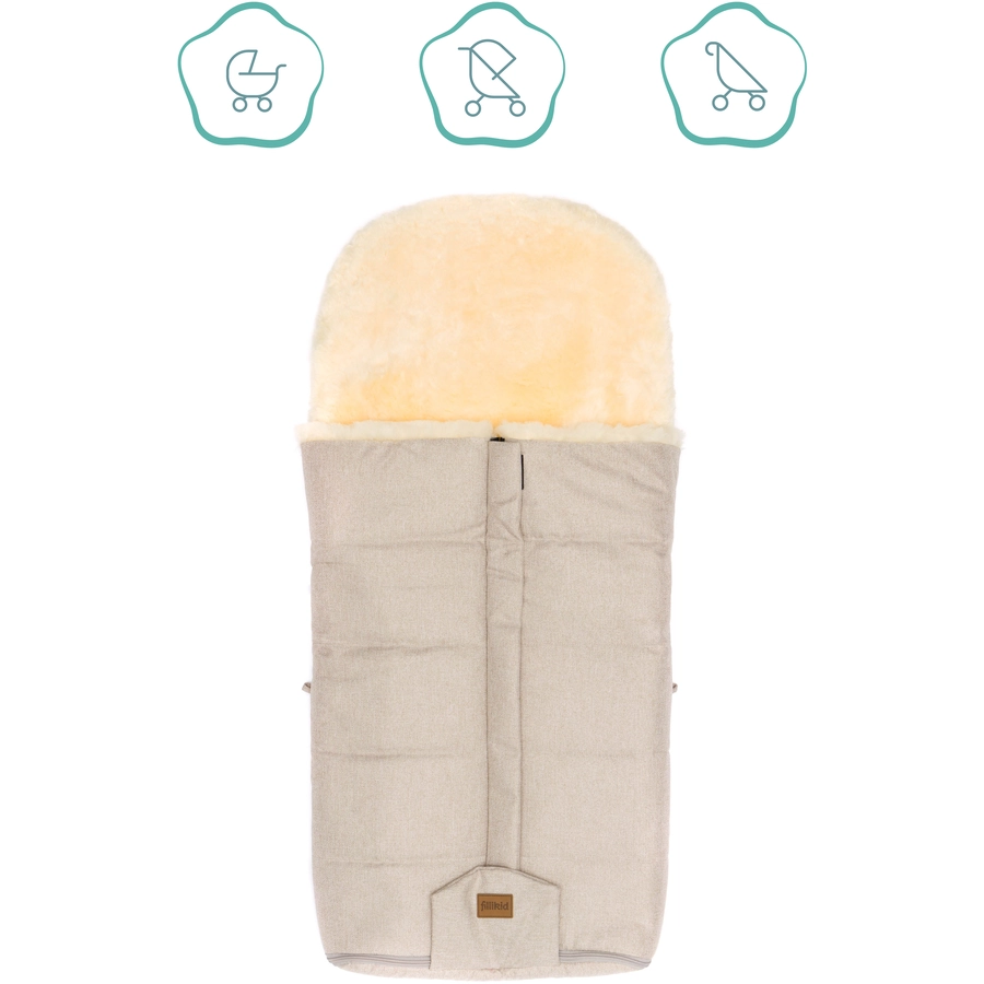 fillikid Winterfußsack Jarvis Lammfell Sand Melange