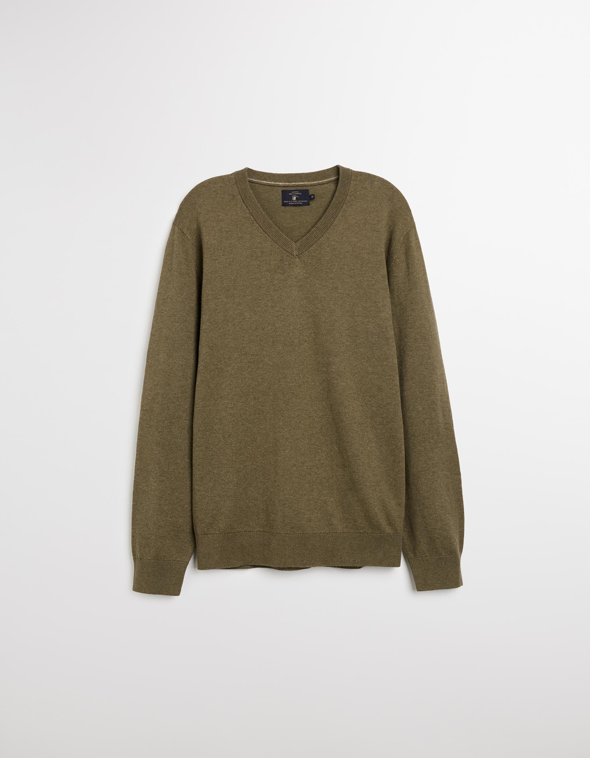 Camisola com Caxemira, Homem, Verde Escuro