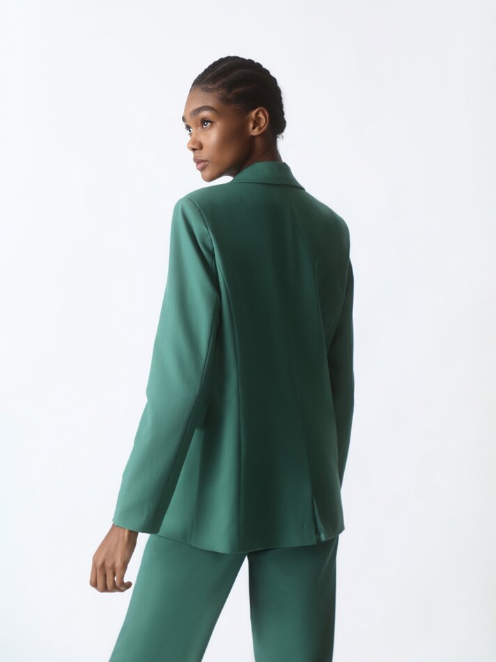 Blazer com gola de lapela - Verde