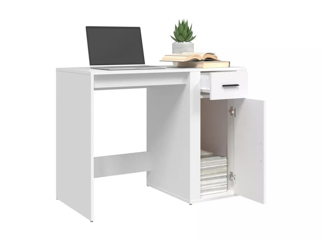 Bureau Blanc 100x49x75 cm Bois d'ingénierie