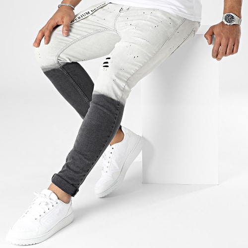 Jean Skinny Gris Noir