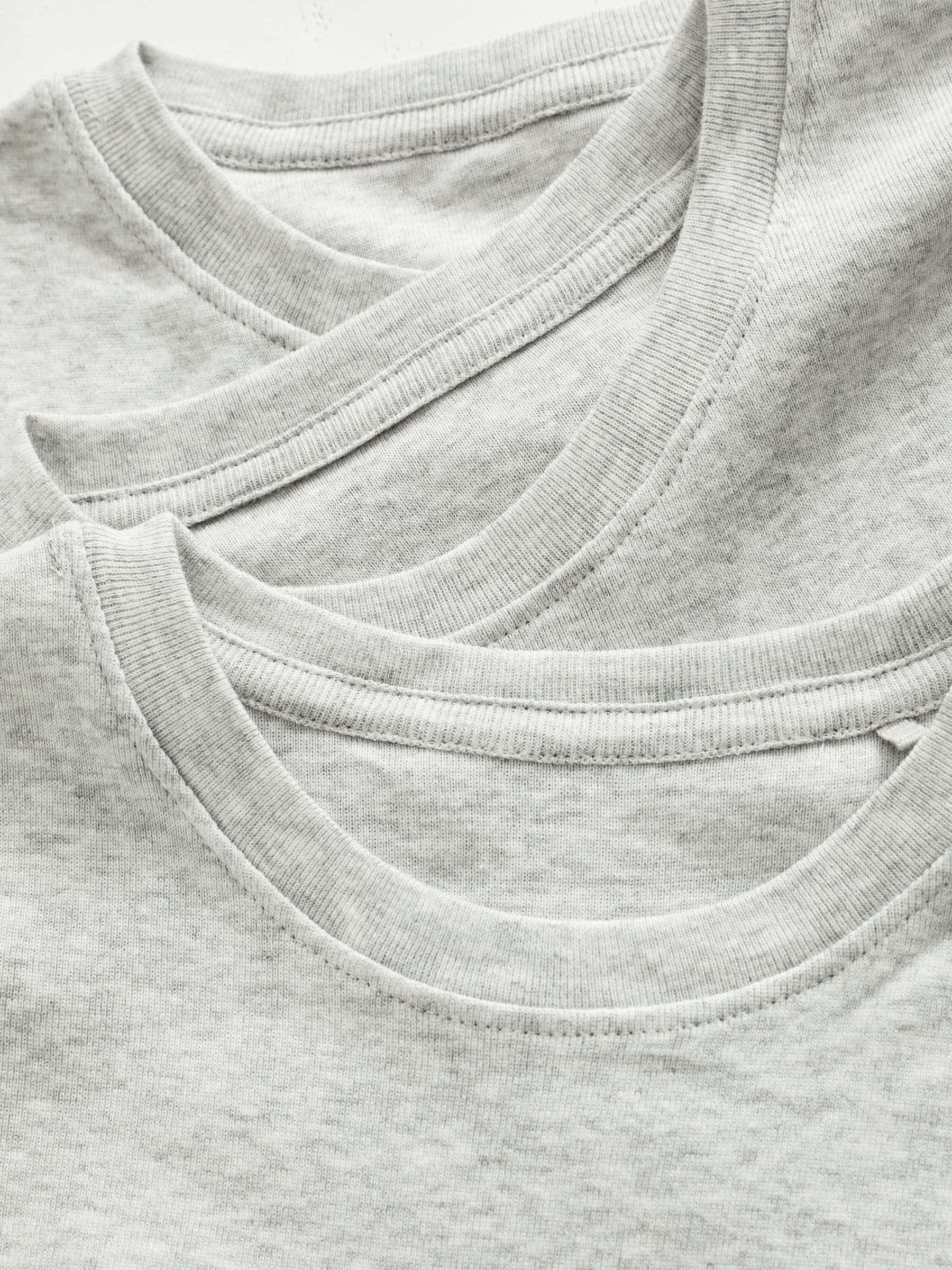 Grijs - Verpakking van 3 100% katoenen shirts met korte mouwen (1,5-16jr)