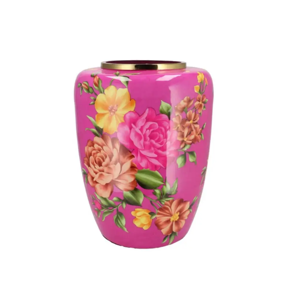 DK Design Vaas Flower Bouquet - fuchsia roze - D33 x H45 cm