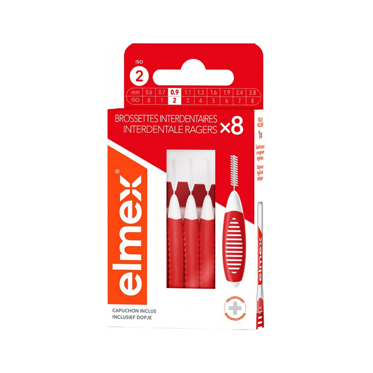 Elmex 8 Brossettes Interdentaires taille 0,9 mm