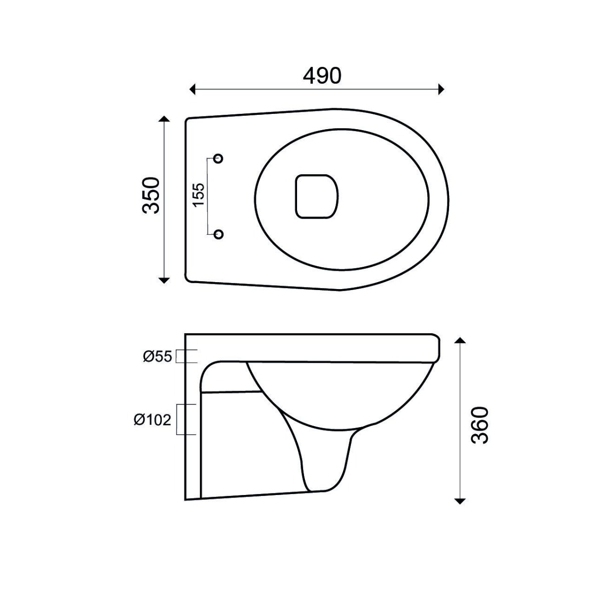 Geberit UP100 toiletset met Mueller Trevi toilet en softclose zitting
