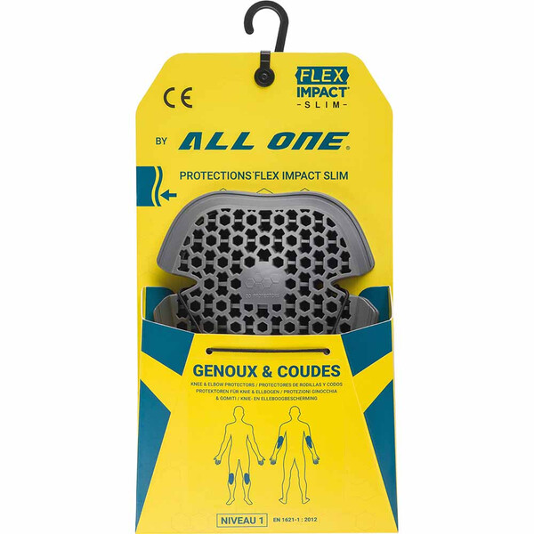 All One - Protections coudes et genoux Flex Impact Slim niveau 1 Gris