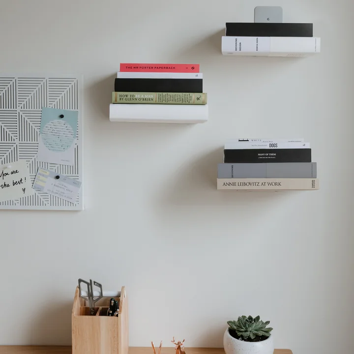 Umbra - Conceal Bücherhalter gross, silber (3er-Set)