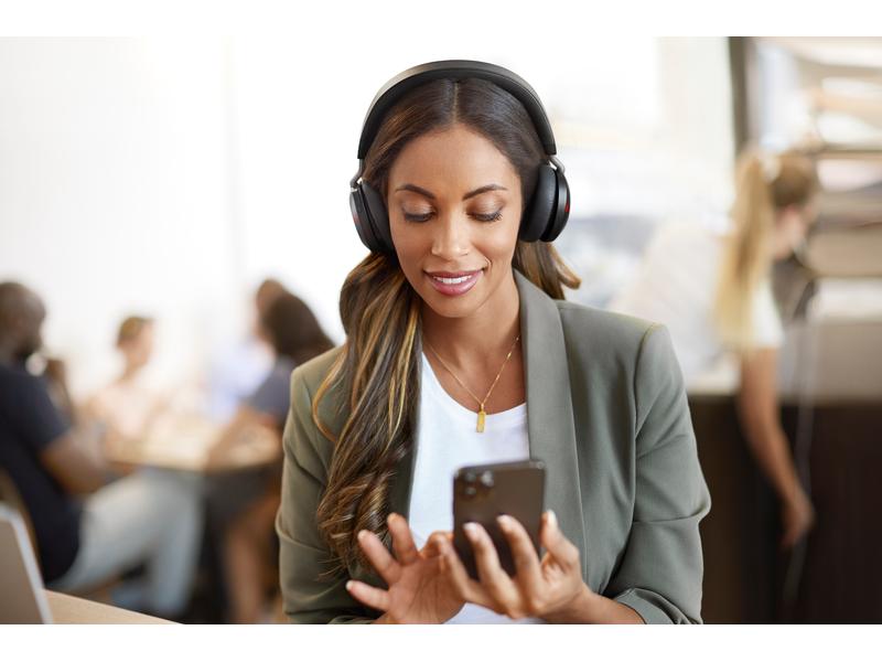 Jabra Headset Evolve2 75 Duo MS USB-C, Schwarz Erstklassige Soundtechnik für branchenweit führende Sprachqualität