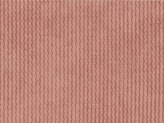 Grand canapé d'angle gauche en tissu texturé rose POGNI de Maison Céphy