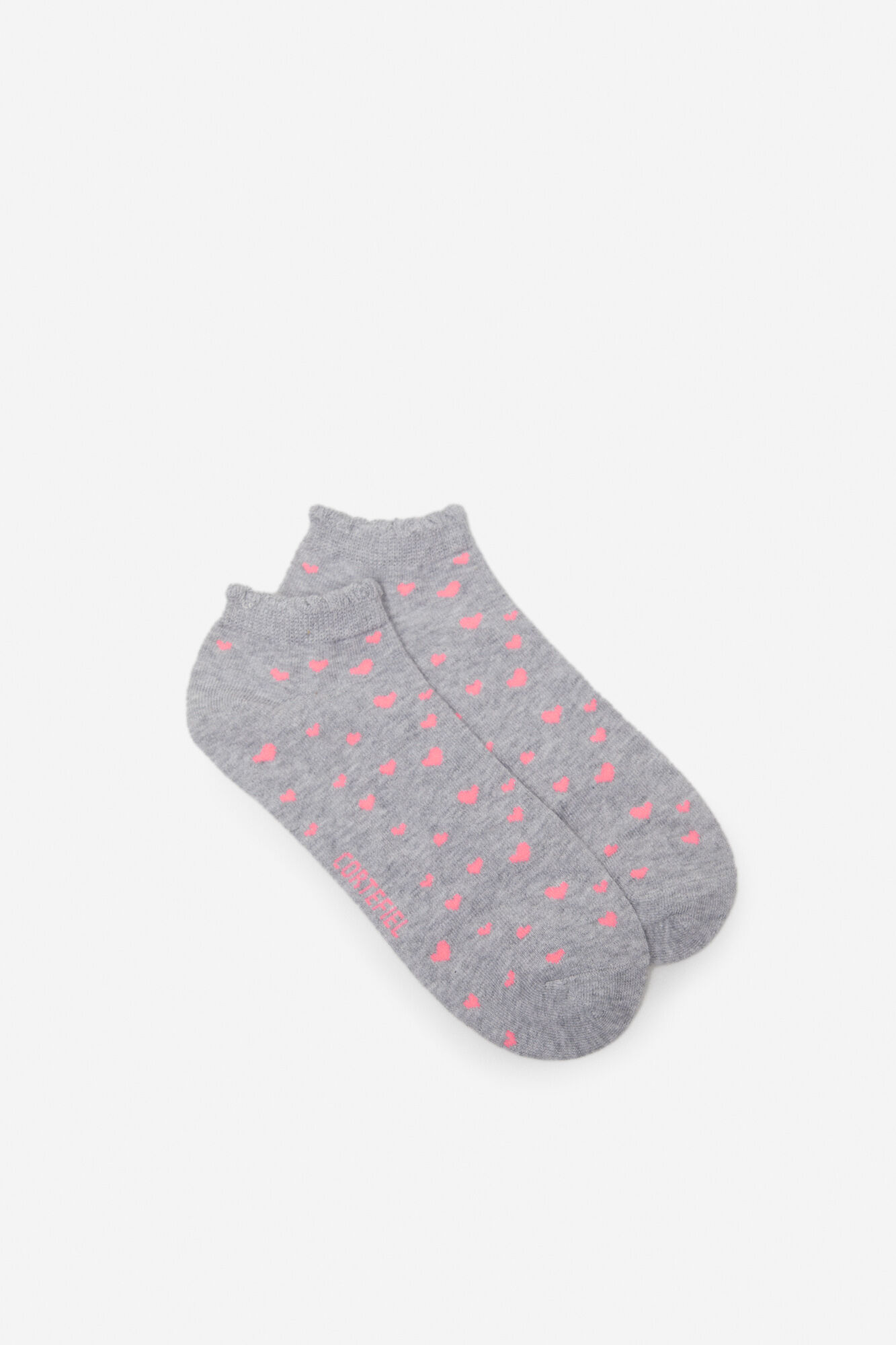 Meias de cano curto bci Hearts - Cinza