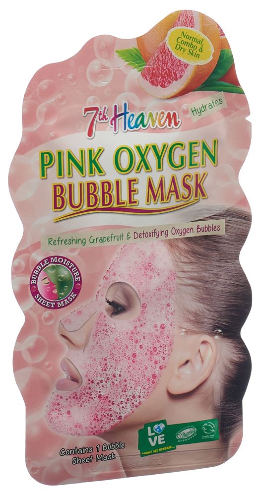 7th Heaven Bubble Mask<br>1 Stück, Beutel, Women's Pink Oxygen