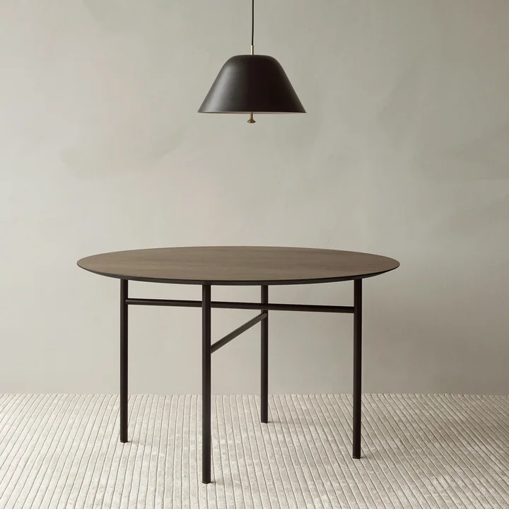 Audo - Snaregade Tisch, Ø 120 cm, Eichenfurnier dunkel gebeizt