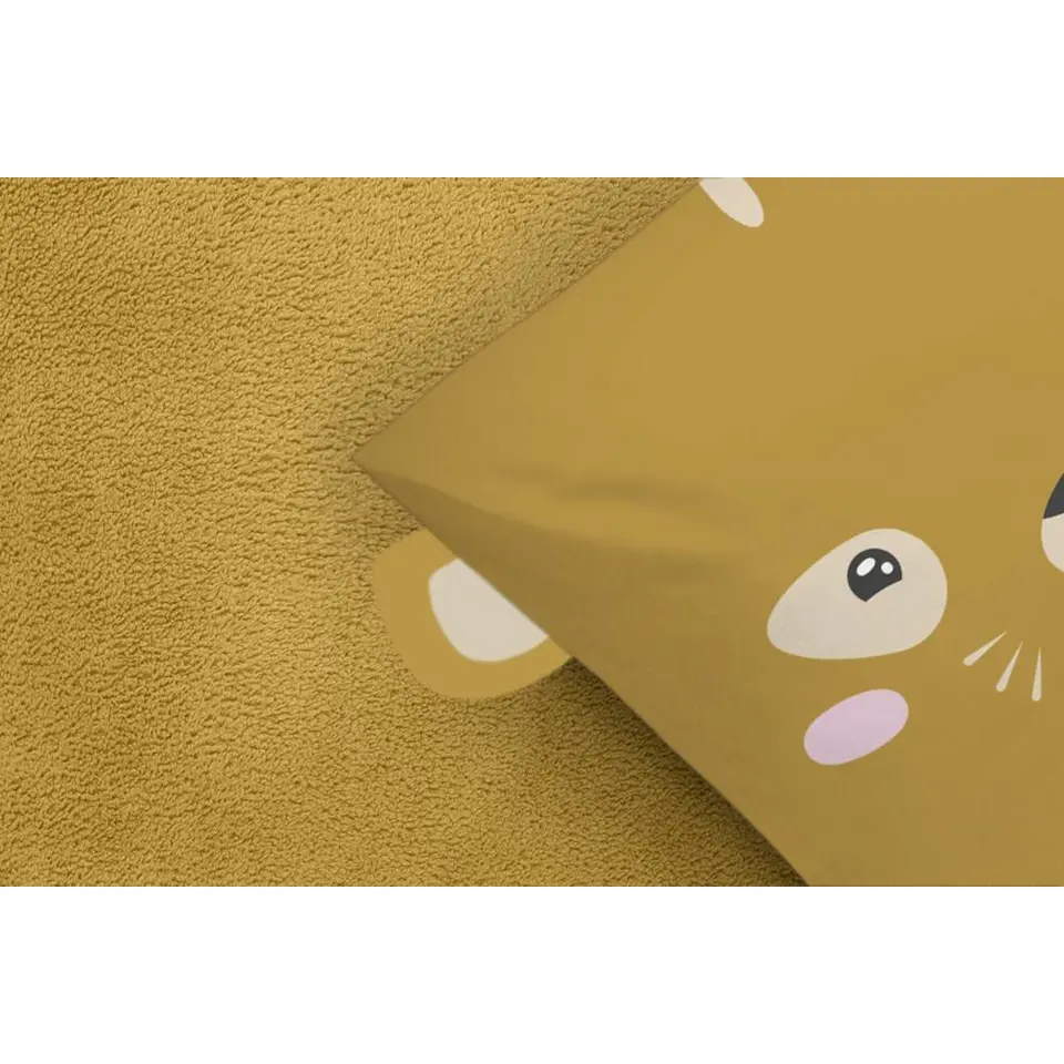 Dekbedovertrek Teddy Tijger - oker - 140x200 cm