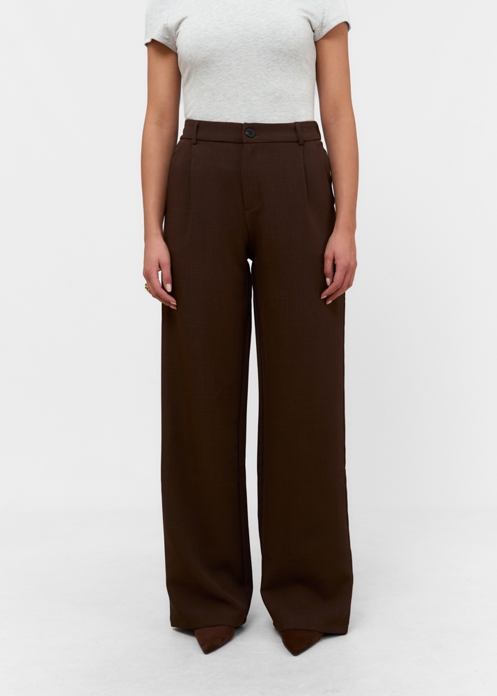 Celine pantalon choco bruin
