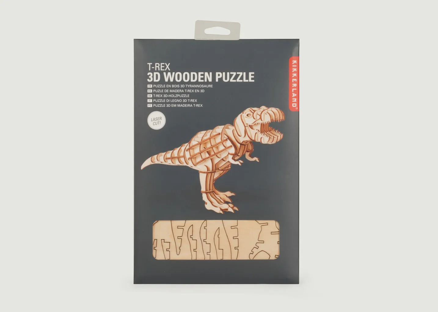 Puzzle 3D en Bois, 'T-Rex' Kikkerland