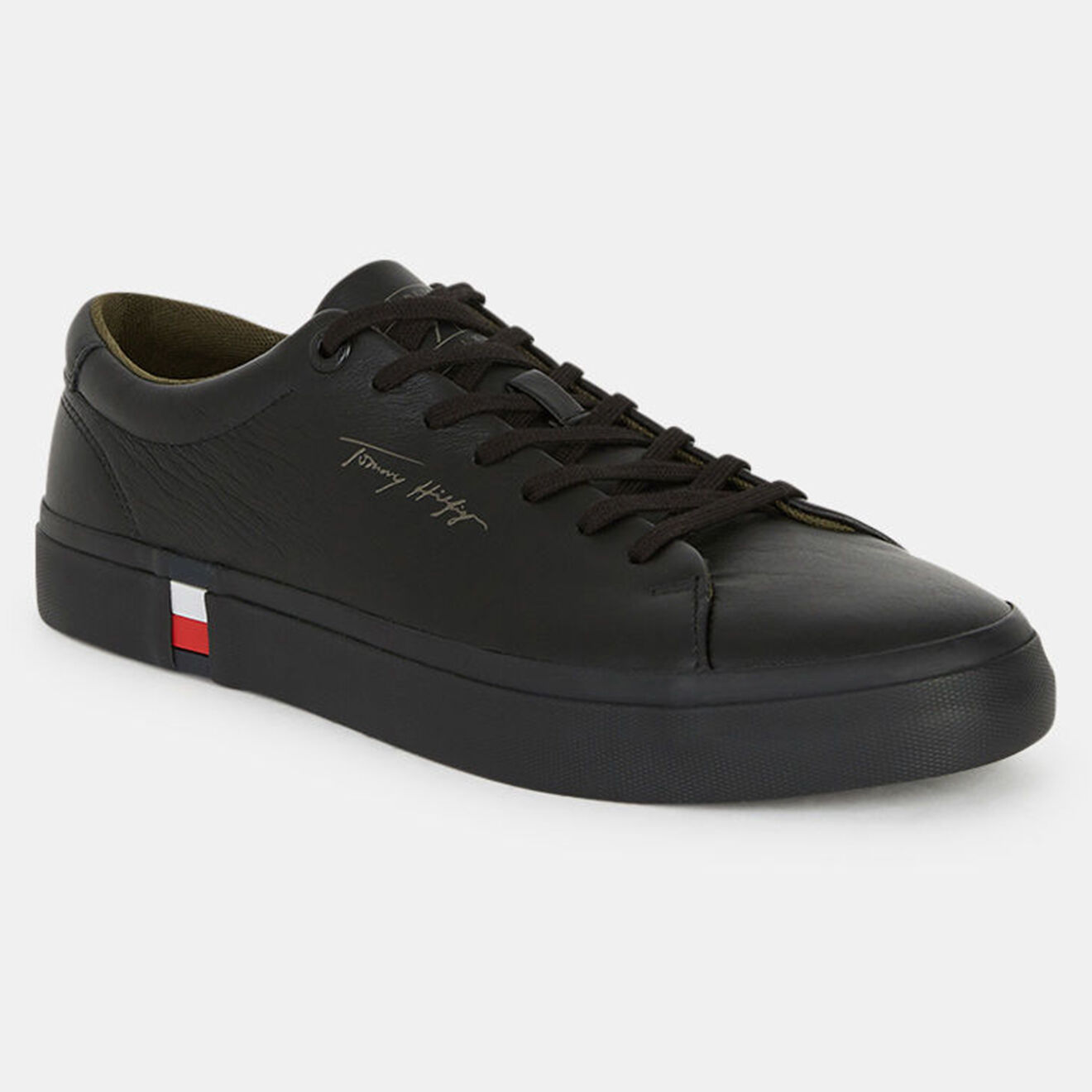 Tommy Hilfiger Baskets en Cuir Corporate Monoch noires