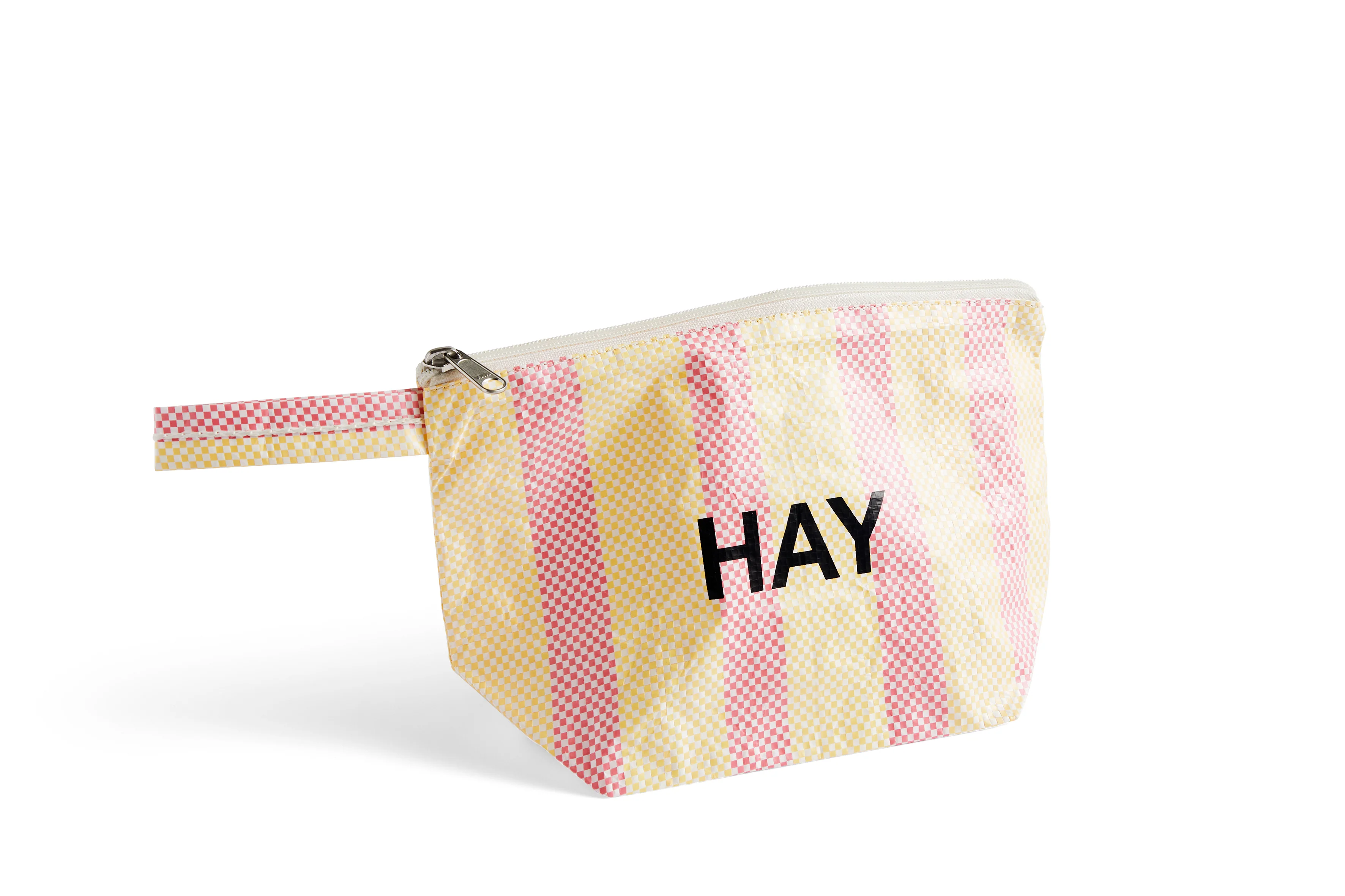 HAY  Candy Stripe toilettaske, Small - rød/gul