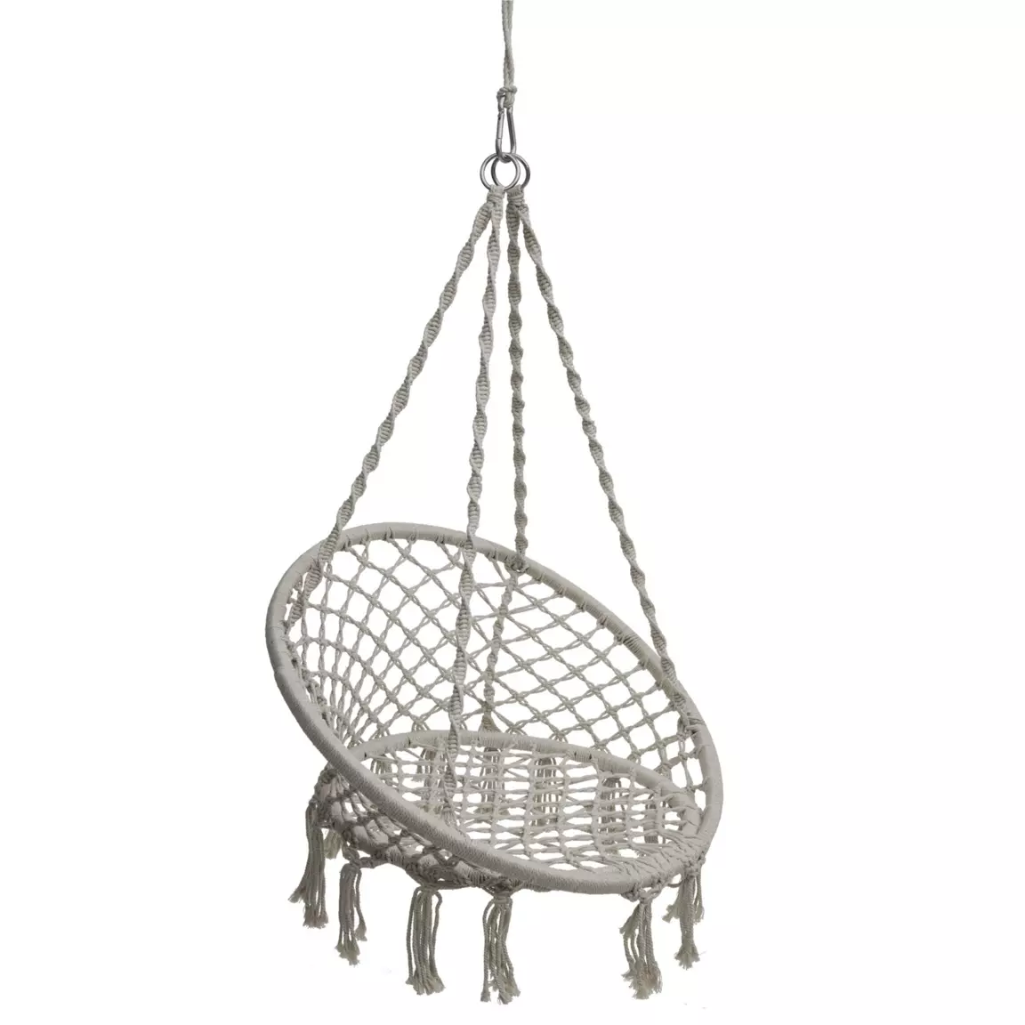 Balancelle suspendue en corde Plumaya Ecru