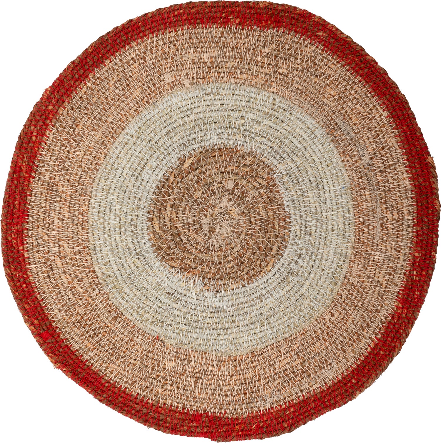 Intratuin placemat Elke wit / rood D 30 cm