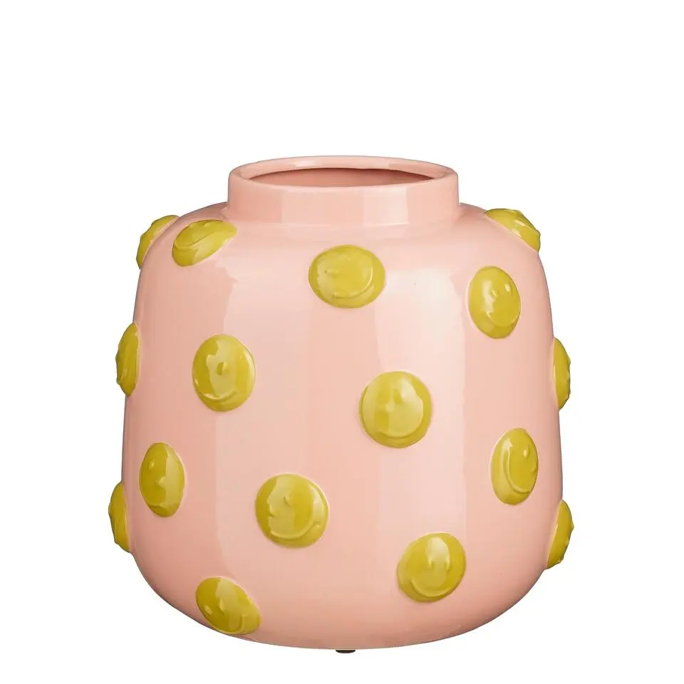 Mica Decorations Smiley Vaas - H28 x Ø29 cm - Keramiek