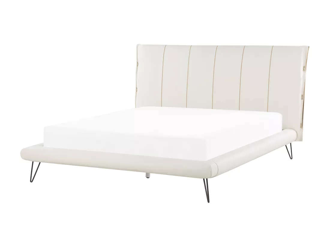 Ensemble de chambre Cuir PU BETIN 160 x 200 cm Crème