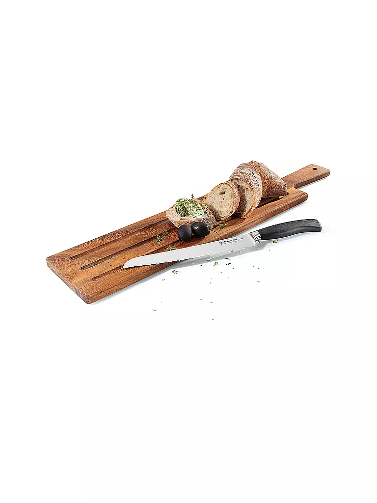 ZASSENHAUS Servier-/Baguettebrett 60×13 cm Akazie braun
