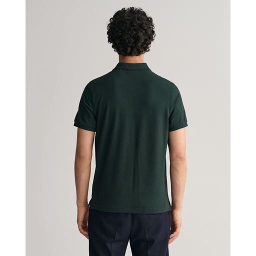 GANT Shield Piqué Polo T-shirt, Tartan Green, 4XL