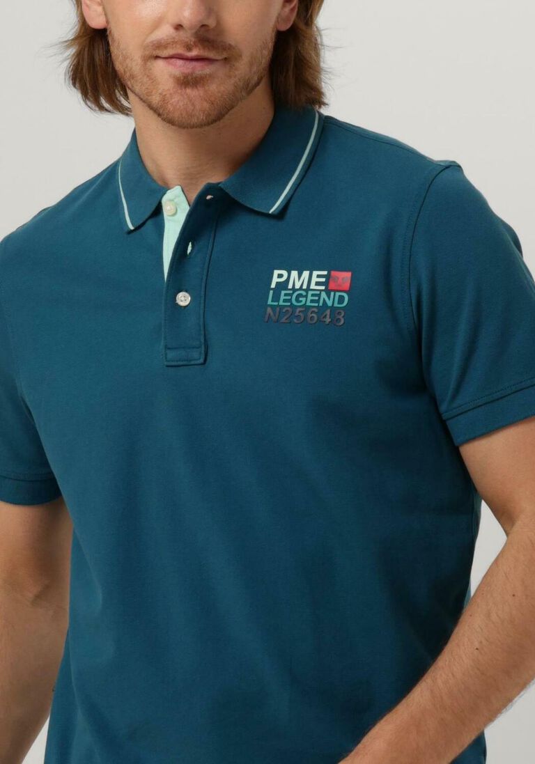 PME LEGEND blauwe pme legend polo short sleeve polo stretch pique package