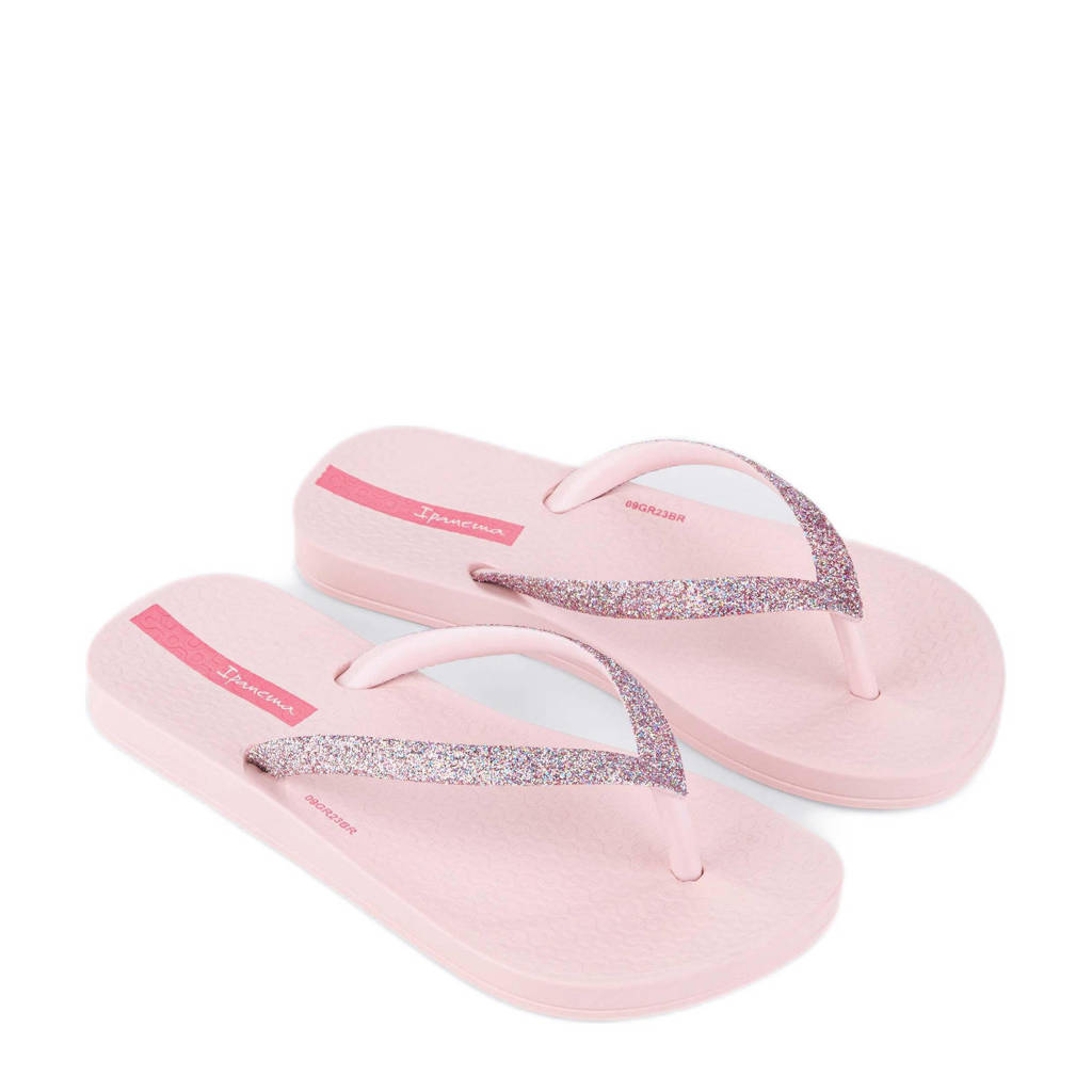 Ipanema Anatomic Lolitateenslippers met glitters lichtroze