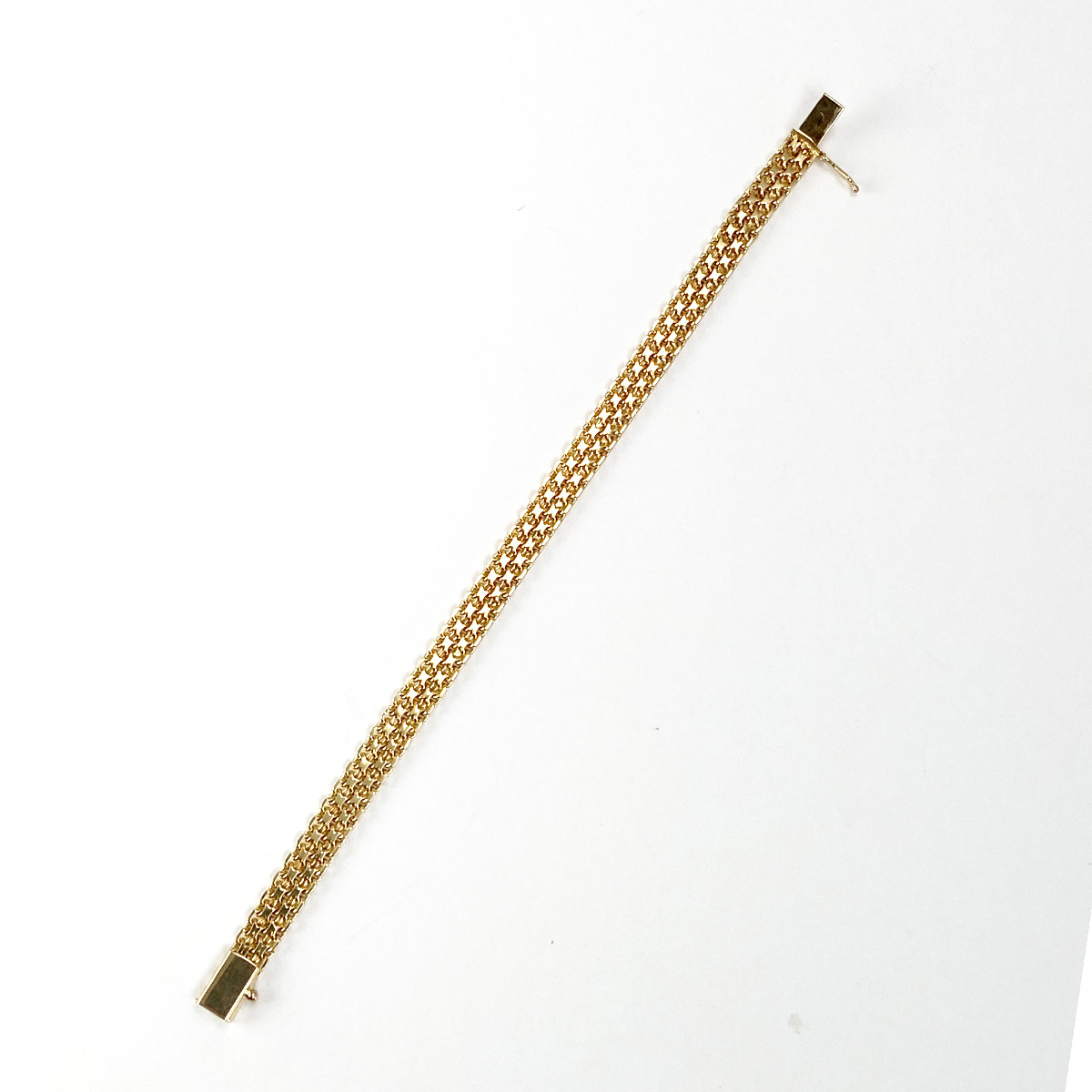 Bracelet d'occasion or 750 jaune maille fantaisie 18 cm