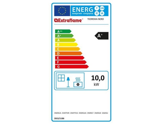 NORDICA EXTRAFLAME - Poêle à bois Poêle à granulés de bois 10kw noir - teoremanoir