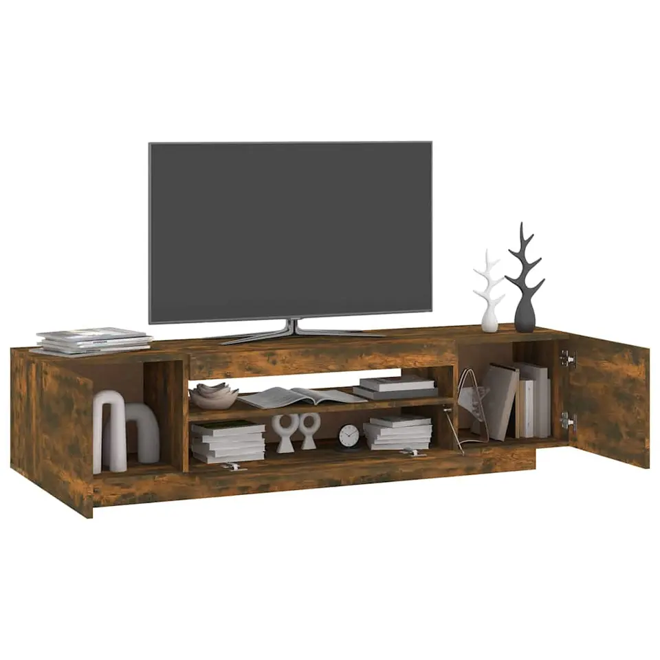 vidaXL - Tv-kast - Bruin - Bewerkt hout