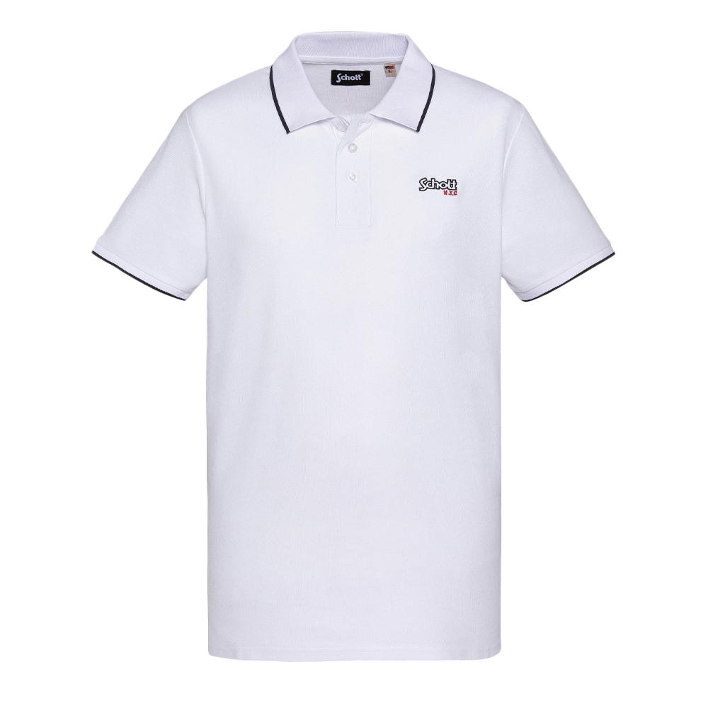 Schott Polo Blanc Homme Schott PAUL