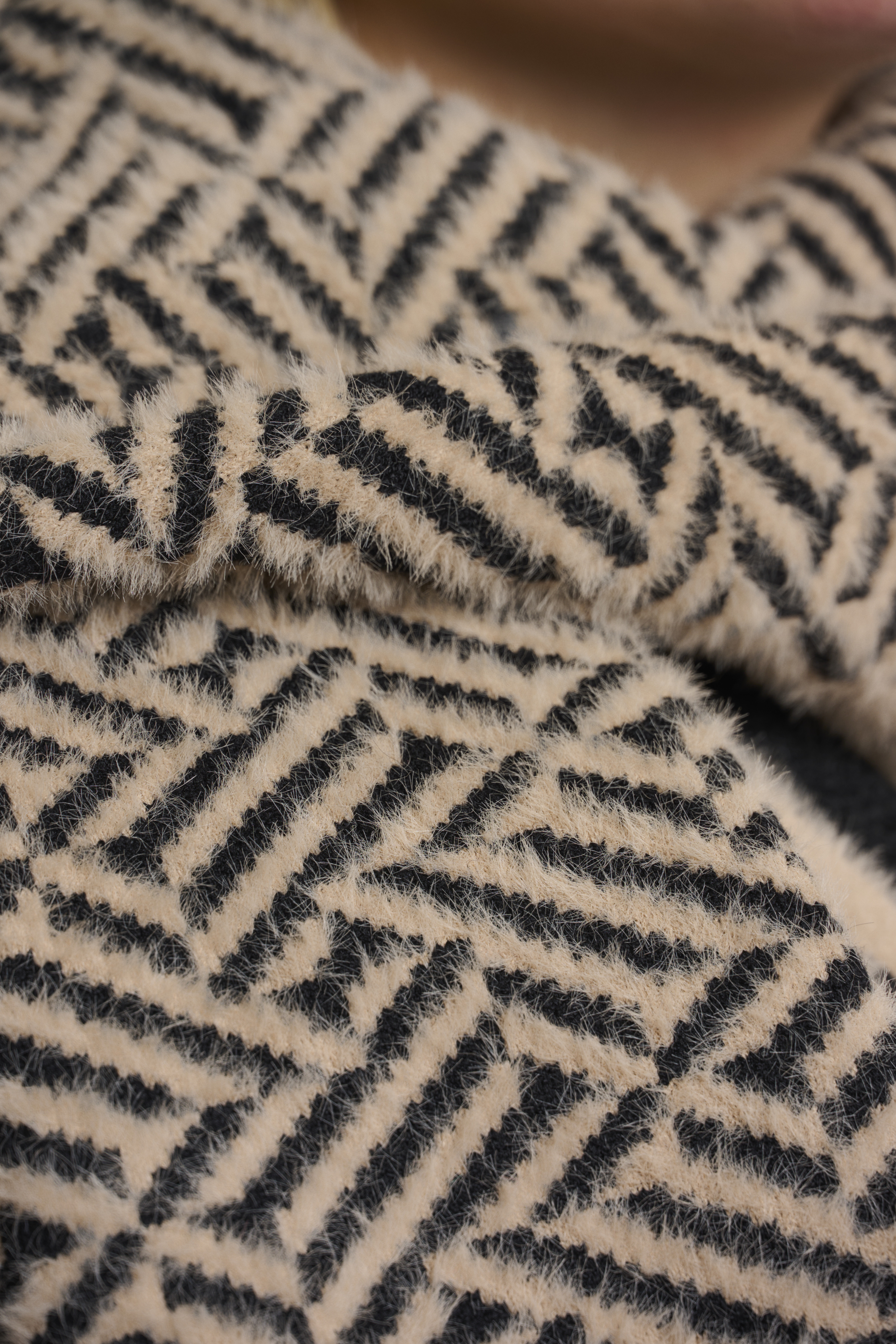 Rino & Pelle - Leah Knitted Scarf - Sand Graphic