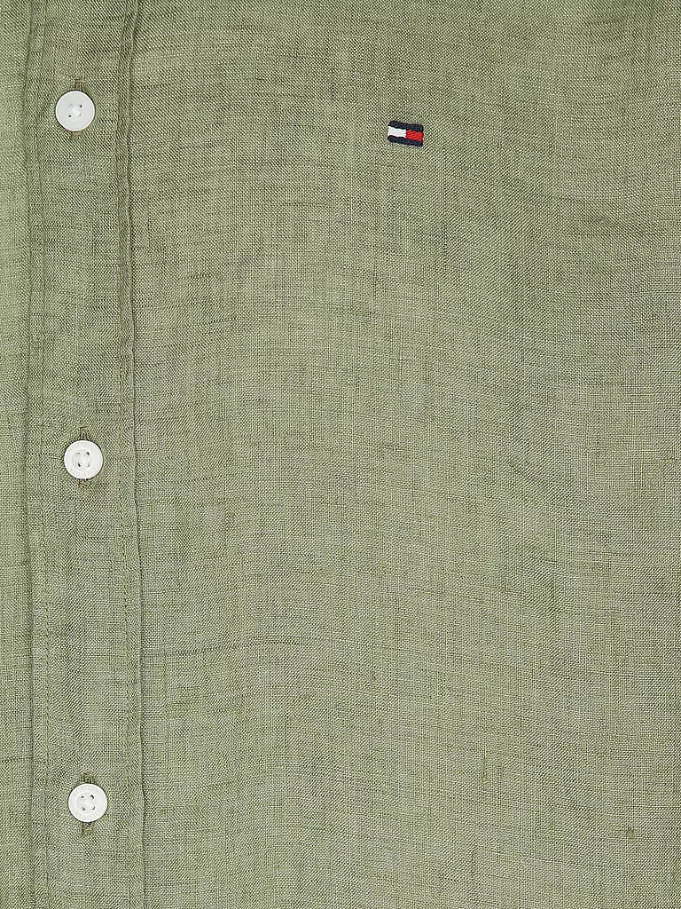 TOMMY HILFIGER Leinenhemd olive