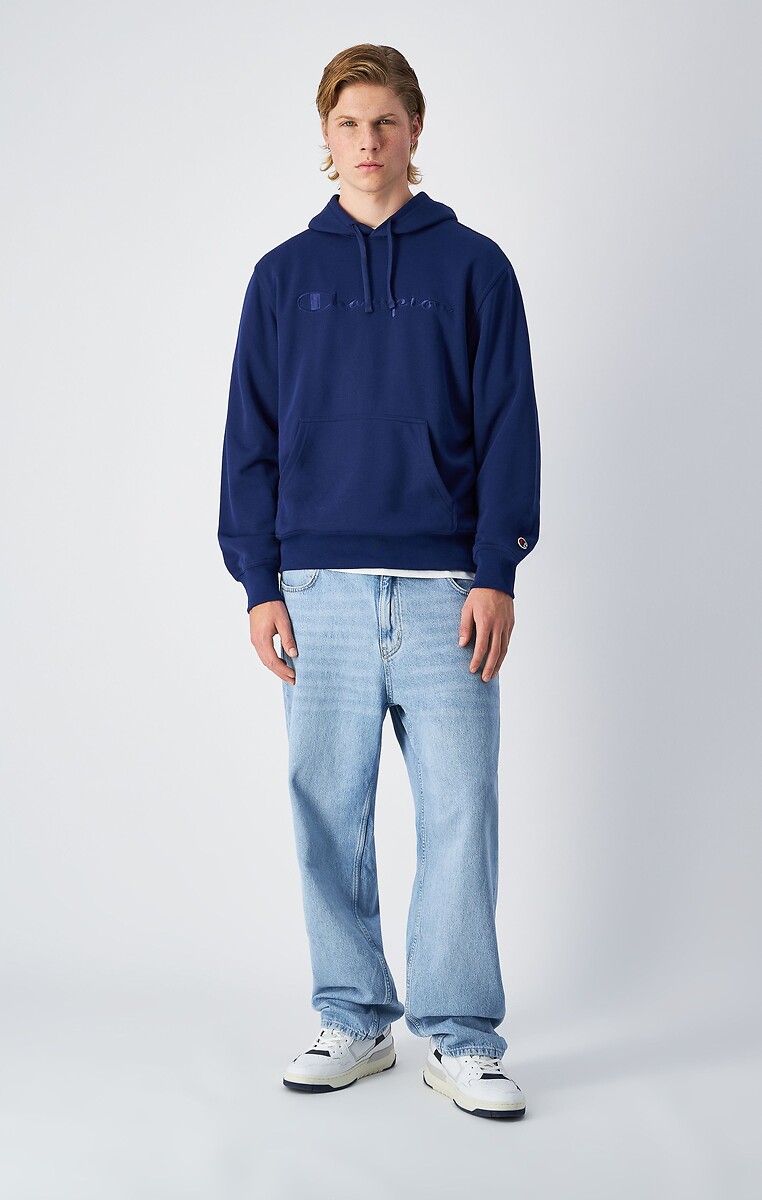 CHAMPION<br>Moletom com capuz e logotipo bordado grande