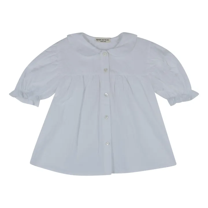 Babe & Tess Chemise Col Claudine Venice | Blanc