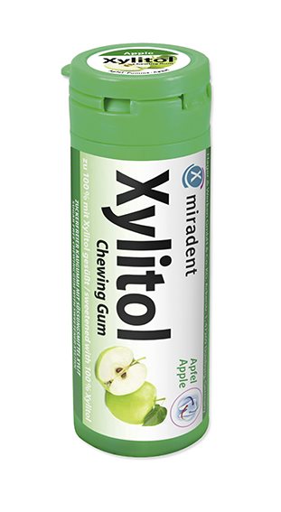 MIRADENT Xylitol Kaugummi for Kids Apfel 30 Stk