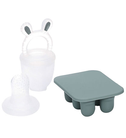 Tiny Tot Fruchtsauger m. Mini Gefriertablett - Smokey Green