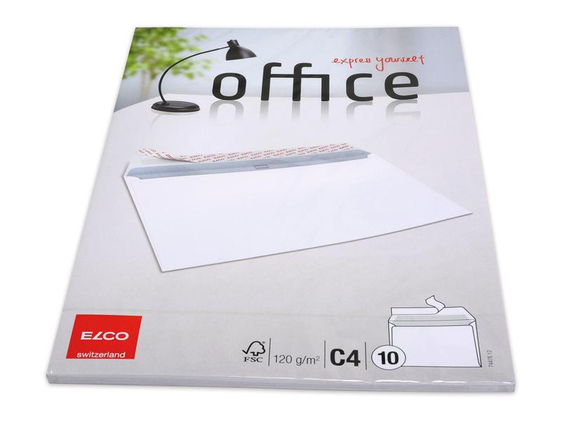 ELCO Couvert Office C4 ohne Fenster, 10 Stück Briefumschlag C4