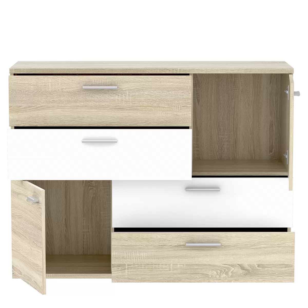 Kommode Skive weiss,hellbeige