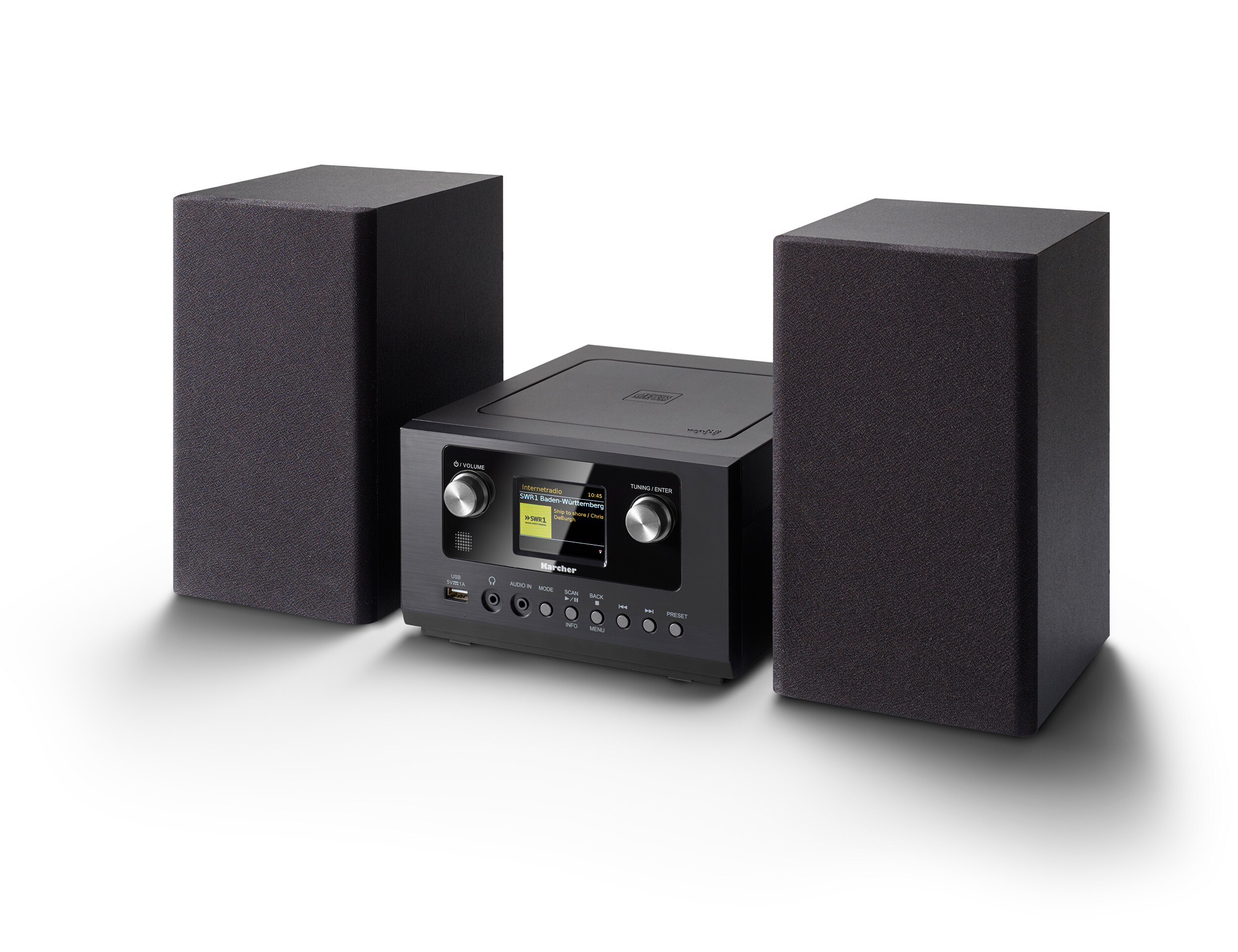 Karcher MC 6490DI Stereoanlage inkl. AUX, Bluetooth, CD, DAB+, Internetradio, UKW, WLAN & USB