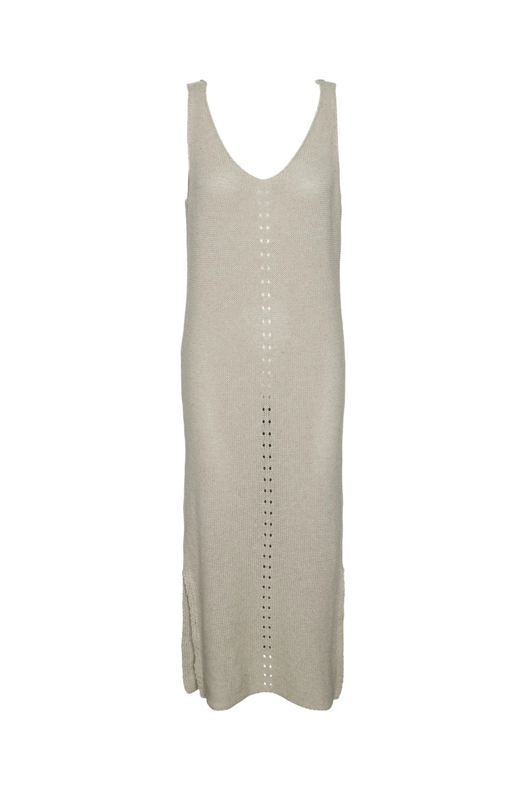 Pieces Pcketka Sl V-Neck Knit Dress 4514846 birch melange