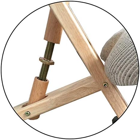cinius Ergonomischer Stuhl Orthopädischer Kniestuhl mit Rücken Computerstuhl Kniehocker Stoff Schwarz/Natural Farbe