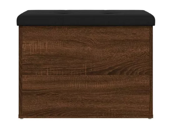 Banc de rangement chêne marron 62x42x45 cm bois d'ingénierie